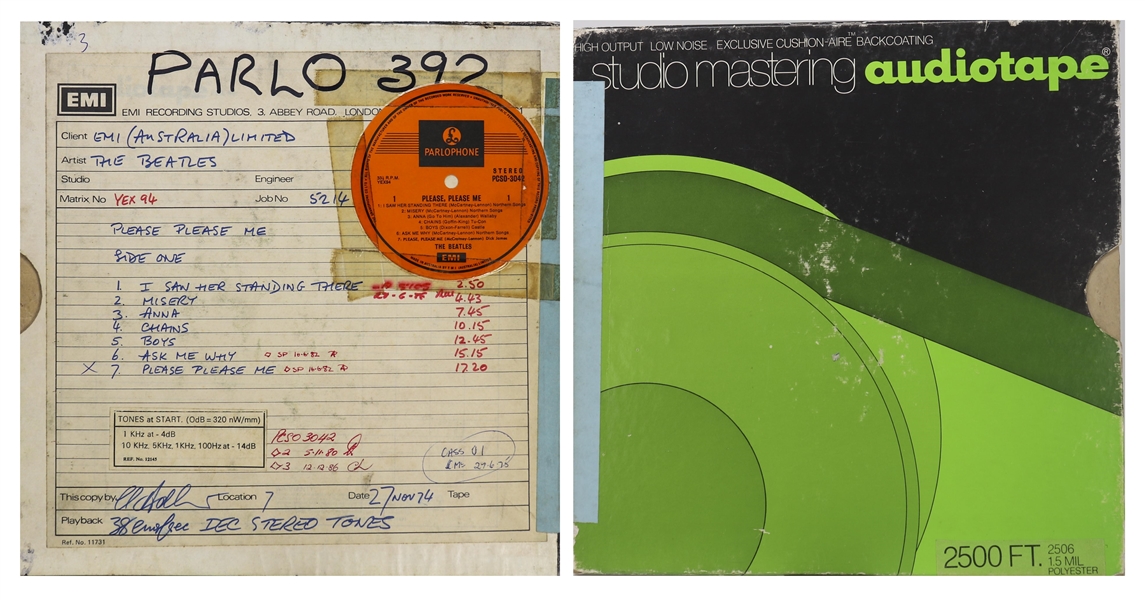 Production Master Tapes for The Beatles ''Please Please Me'' and for James Taylor's Critically Acclaimed First Album